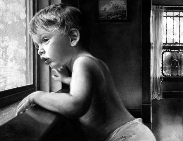 Artwork titled Boy at a Window